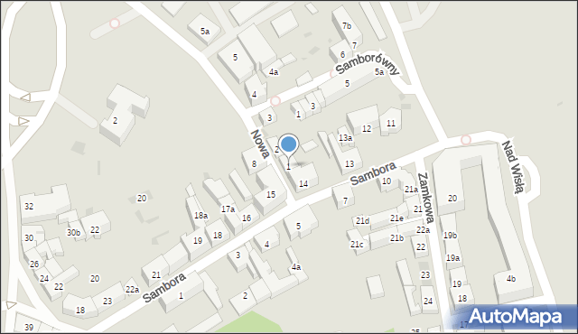 Tczew, Nowa, 1, mapa Tczew