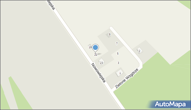 Teodorowo, Nowowiejska, 21, mapa Teodorowo
