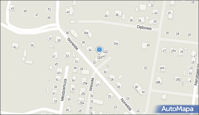 Tłuszcz, Norwida Cypriana Kamila, 32A, mapa Tłuszcz