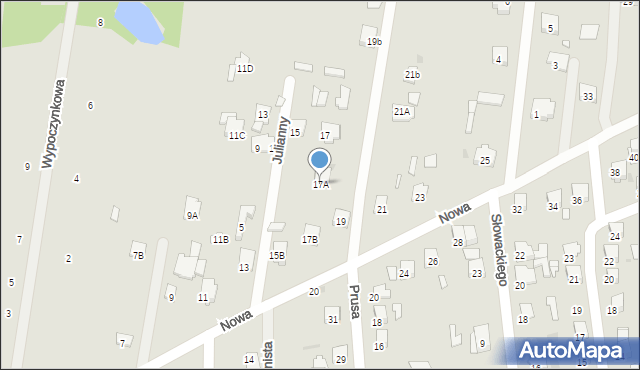 Tłuszcz, Nowa, 17A, mapa Tłuszcz