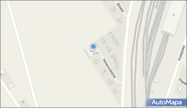 Tobolice, Nowoczesna, 9, mapa Tobolice