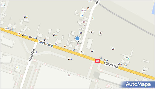 Tomaszów Mazowiecki, Nowa, 1, mapa Tomaszów Mazowiecki