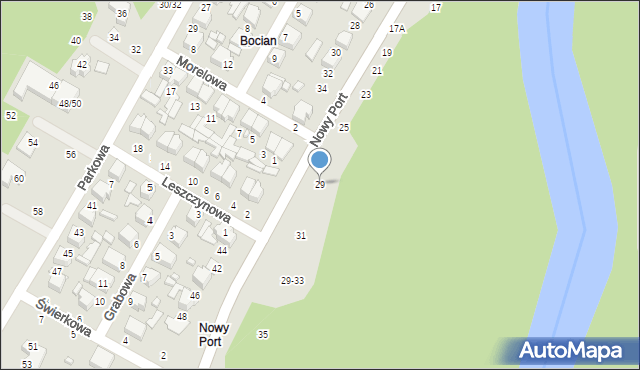 Tomaszów Mazowiecki, Nowy Port, 29, mapa Tomaszów Mazowiecki