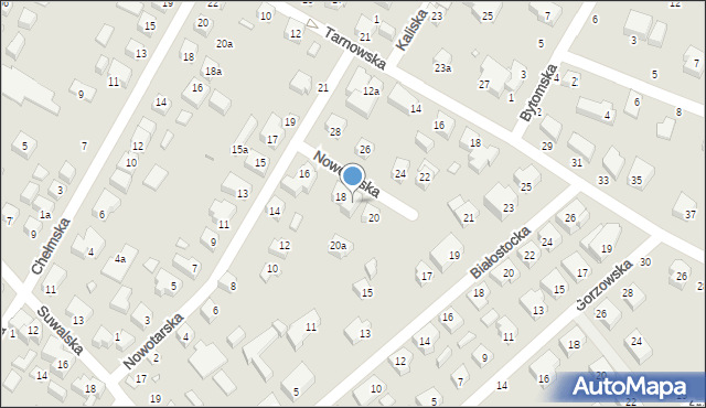 Toruń, Nowotarska, 18a, mapa Torunia