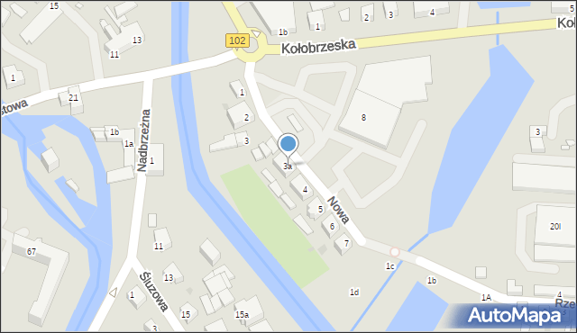 Trzebiatów, Nowa, 3a, mapa Trzebiatów