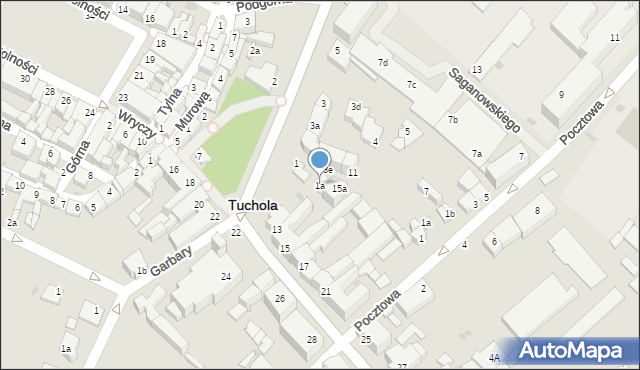 Tuchola, Nowodworskiego, 1a, mapa Tuchola