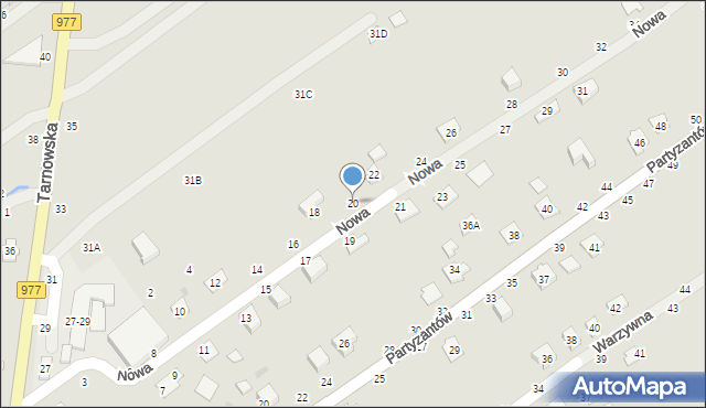 Tuchów, Nowa, 20, mapa Tuchów