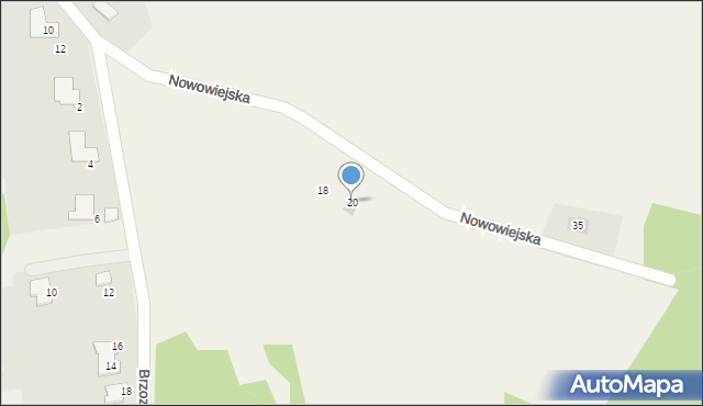 Tworóg Mały, Nowowiejska, 20, mapa Tworóg Mały
