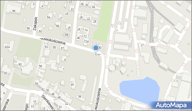 Tychy, Nowokościelna, 65, mapa Tychów