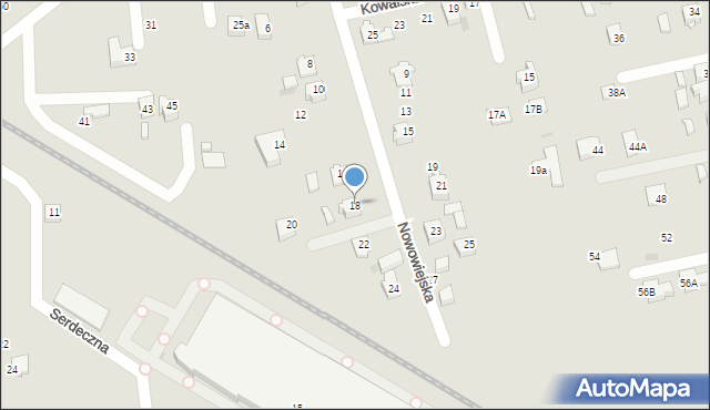 Tychy, Nowowiejska, 18, mapa Tychów