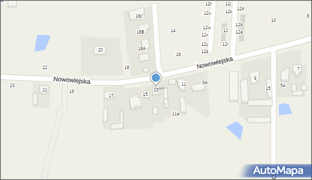 Umiastów, Nowowiejska, 13, mapa Umiastów