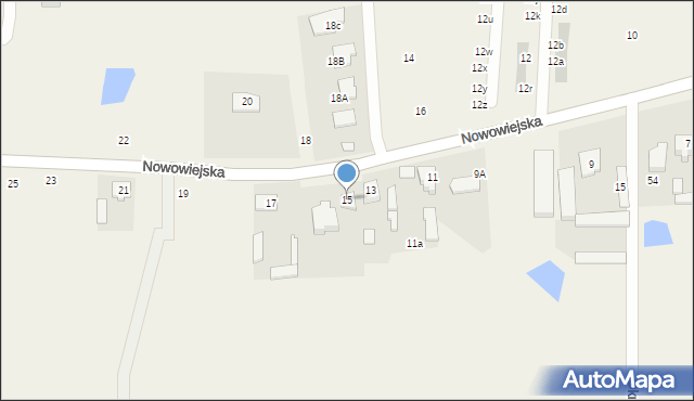 Umiastów, Nowowiejska, 15, mapa Umiastów