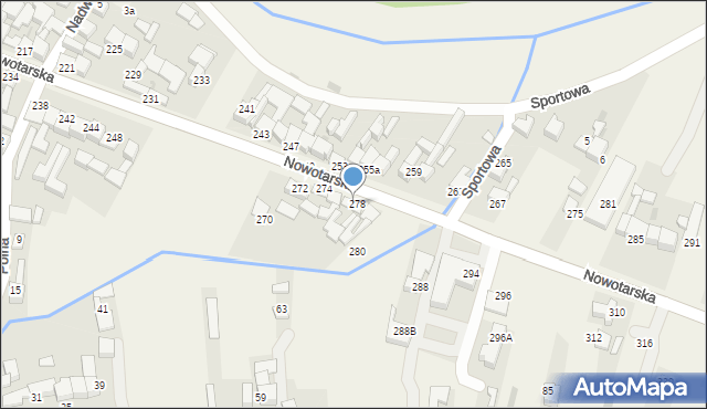 Waksmund, Nowotarska, 278, mapa Waksmund