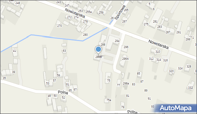 Waksmund, Nowotarska, 288a, mapa Waksmund