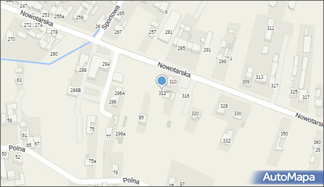 Waksmund, Nowotarska, 312, mapa Waksmund