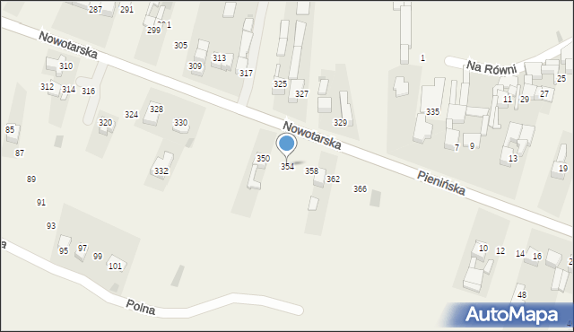 Waksmund, Nowotarska, 354, mapa Waksmund