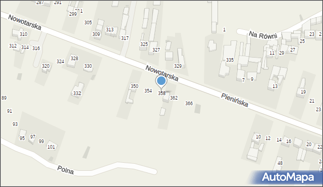 Waksmund, Nowotarska, 358, mapa Waksmund