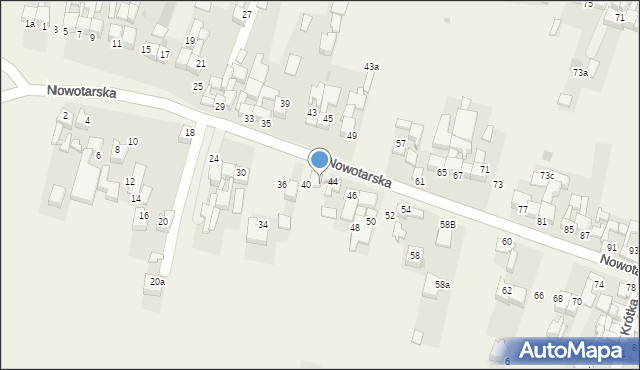 Waksmund, Nowotarska, 42, mapa Waksmund