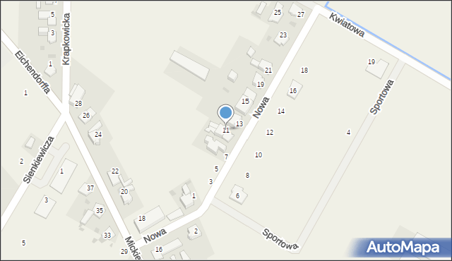 Walce, Nowa, 11, mapa Walce