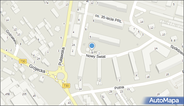 Warka, Nowy Świat, 4, mapa Warka