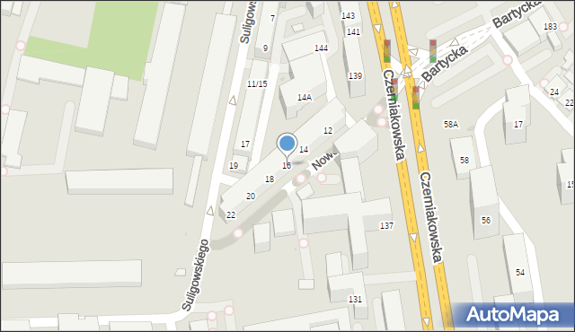 Warszawa, Nowosielecka, 16, mapa Warszawy