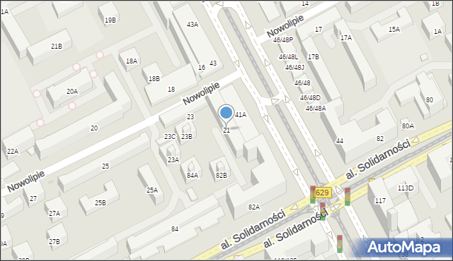 Warszawa, Nowolipie, 21, mapa Warszawy