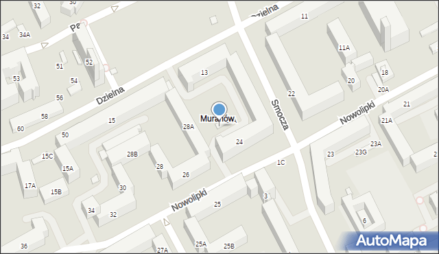 Warszawa, Nowolipki, 24F, mapa Warszawy