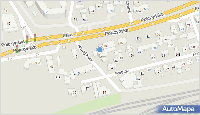 Warszawa, Nowej Huty, 8, mapa Warszawy