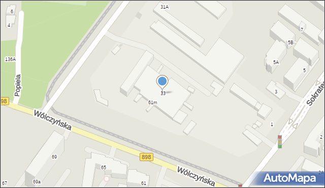 Warszawa, Nocznickiego Tomasza, 33, mapa Warszawy