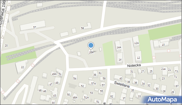 Warszawa, Notecka, 16A, mapa Warszawy