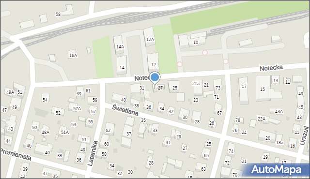 Warszawa, Notecka, 29, mapa Warszawy
