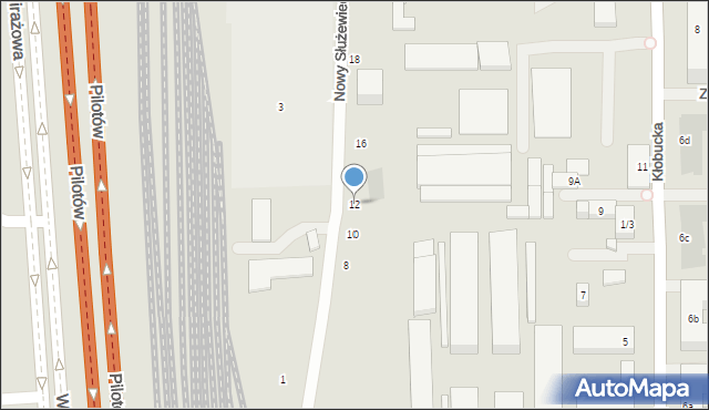 Warszawa, Nowy Służewiec, 12, mapa Warszawy