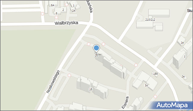 Warszawa, Noskowskiego Zygmunta, 20, mapa Warszawy
