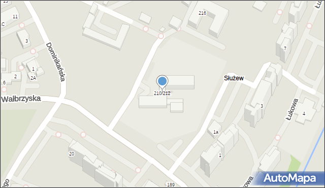 Warszawa, Nowoursynowska, 210/212, mapa Warszawy