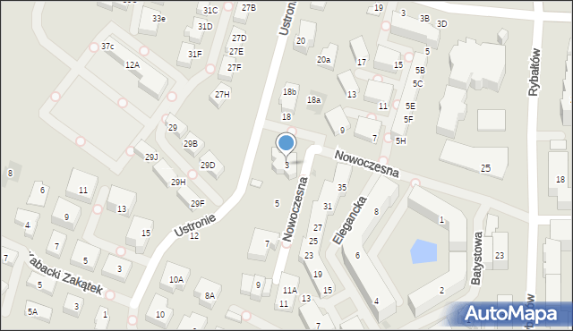 Warszawa, Nowoczesna, 3, mapa Warszawy