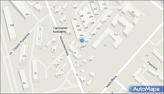 Warszawa, Nowodworska, 14A, mapa Warszawy