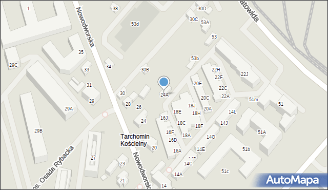 Warszawa, Nowodworska, 24A, mapa Warszawy