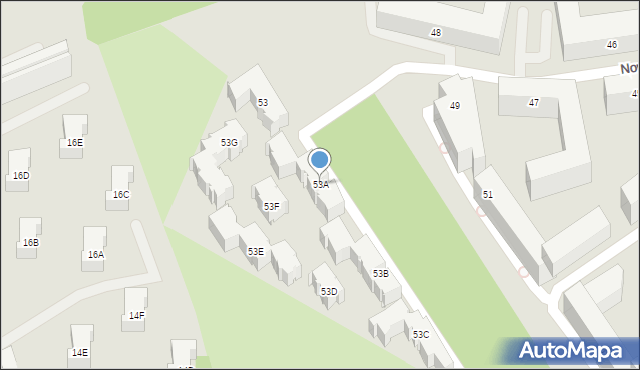 Warszawa, Nowaka-Jeziorańskiego Jana, 53A, mapa Warszawy