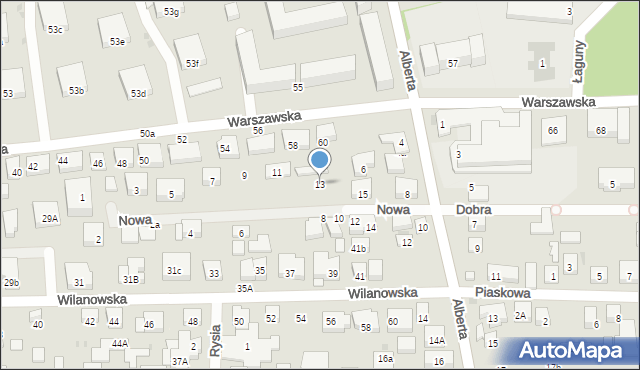 Warszawa, Nowa, 13, mapa Warszawy