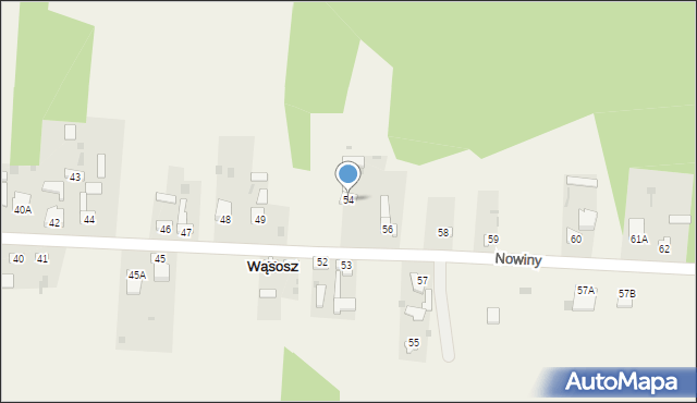 Wąsosz, Nowiny, 54, mapa Wąsosz