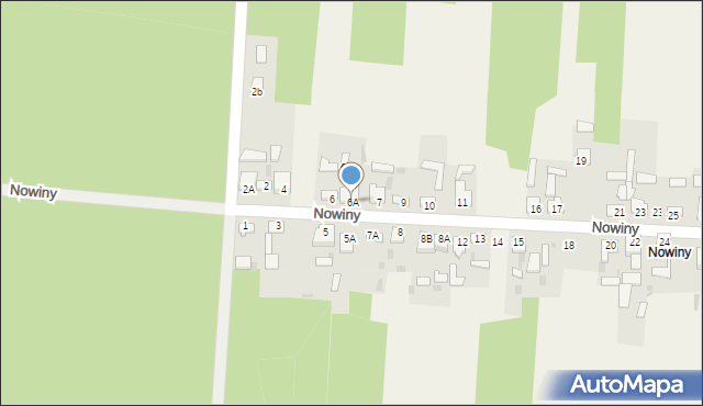 Wąsosz, Nowiny, 6A, mapa Wąsosz