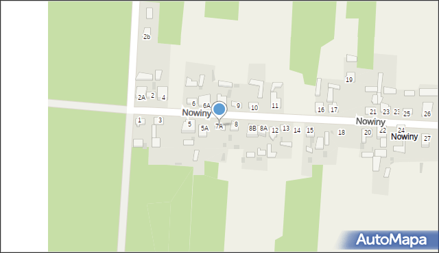 Wąsosz, Nowiny, 7A, mapa Wąsosz