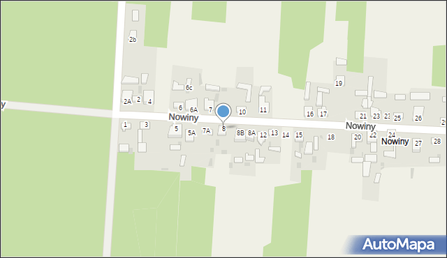 Wąsosz, Nowiny, 8, mapa Wąsosz