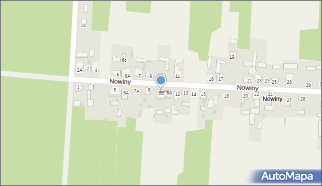 Wąsosz, Nowiny, 8B, mapa Wąsosz