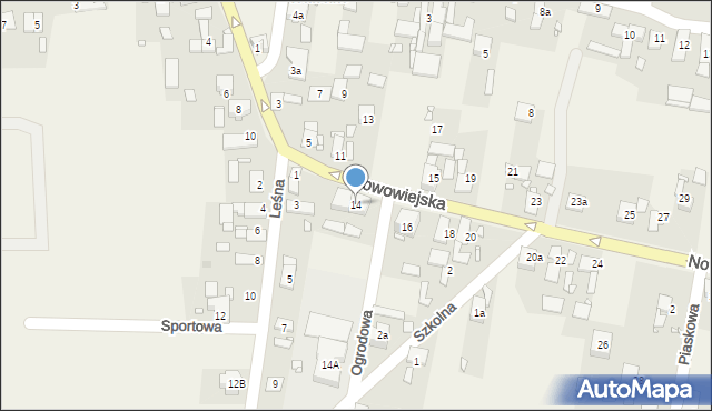 Wawelno, Nowowiejska, 14, mapa Wawelno