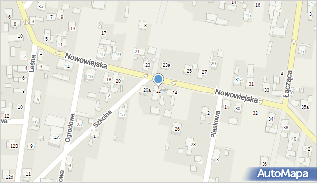 Wawelno, Nowowiejska, 22, mapa Wawelno