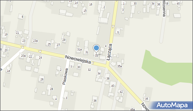 Wawelno, Nowowiejska, 33, mapa Wawelno