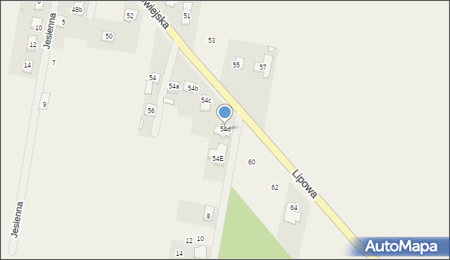 Wawelno, Nowowiejska, 54d, mapa Wawelno