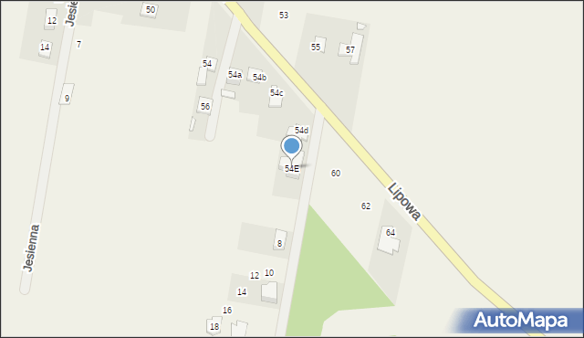 Wawelno, Nowowiejska, 54E, mapa Wawelno