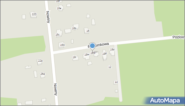 Węgrów, Nowiny, 19G, mapa Węgrów